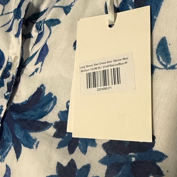 LONG SLEEVE SHIRT DRESS MINI- MARION BLUE - Picture 4 of 10